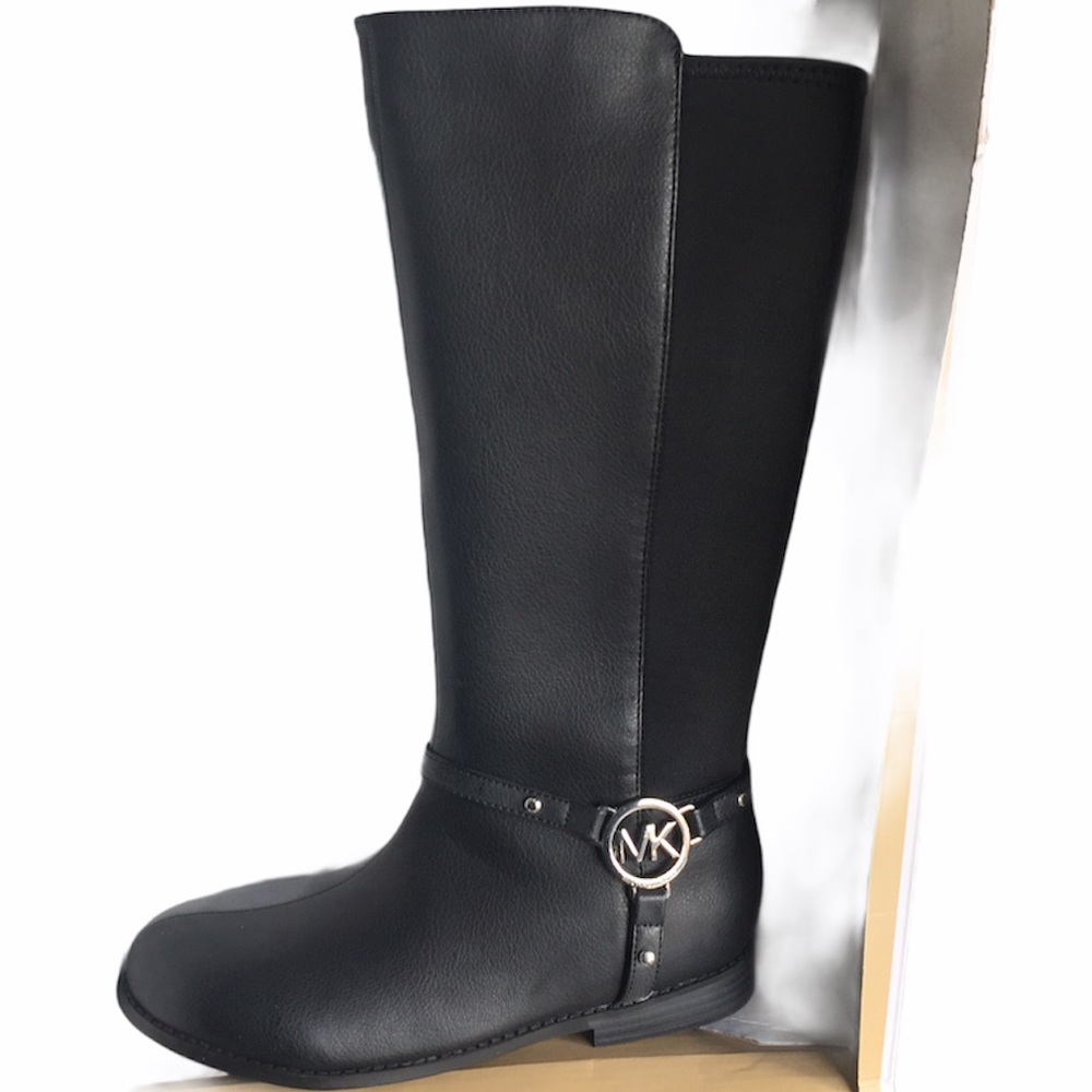 Micheal Kors Girls Black Emma Kaya Riding Boots - Picture 5 of 7